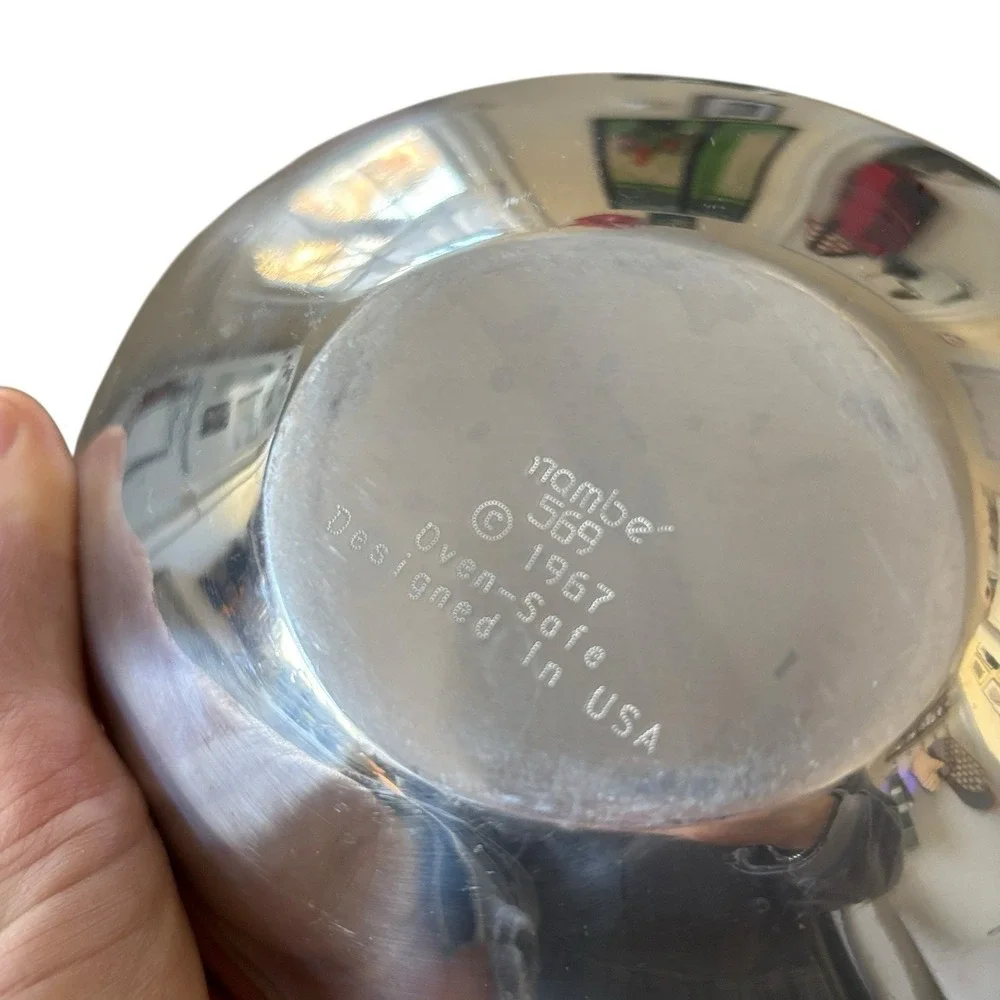 Nambe Butterfly Collection Serving‎ Bowl Oven Safe 7 Inch Chrome